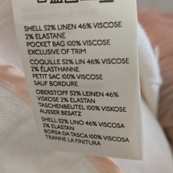 Anthropologie Maeve The Avery Pleated Wide Leg Trousers Linen Edition Size 8 - Picture 9 of 9